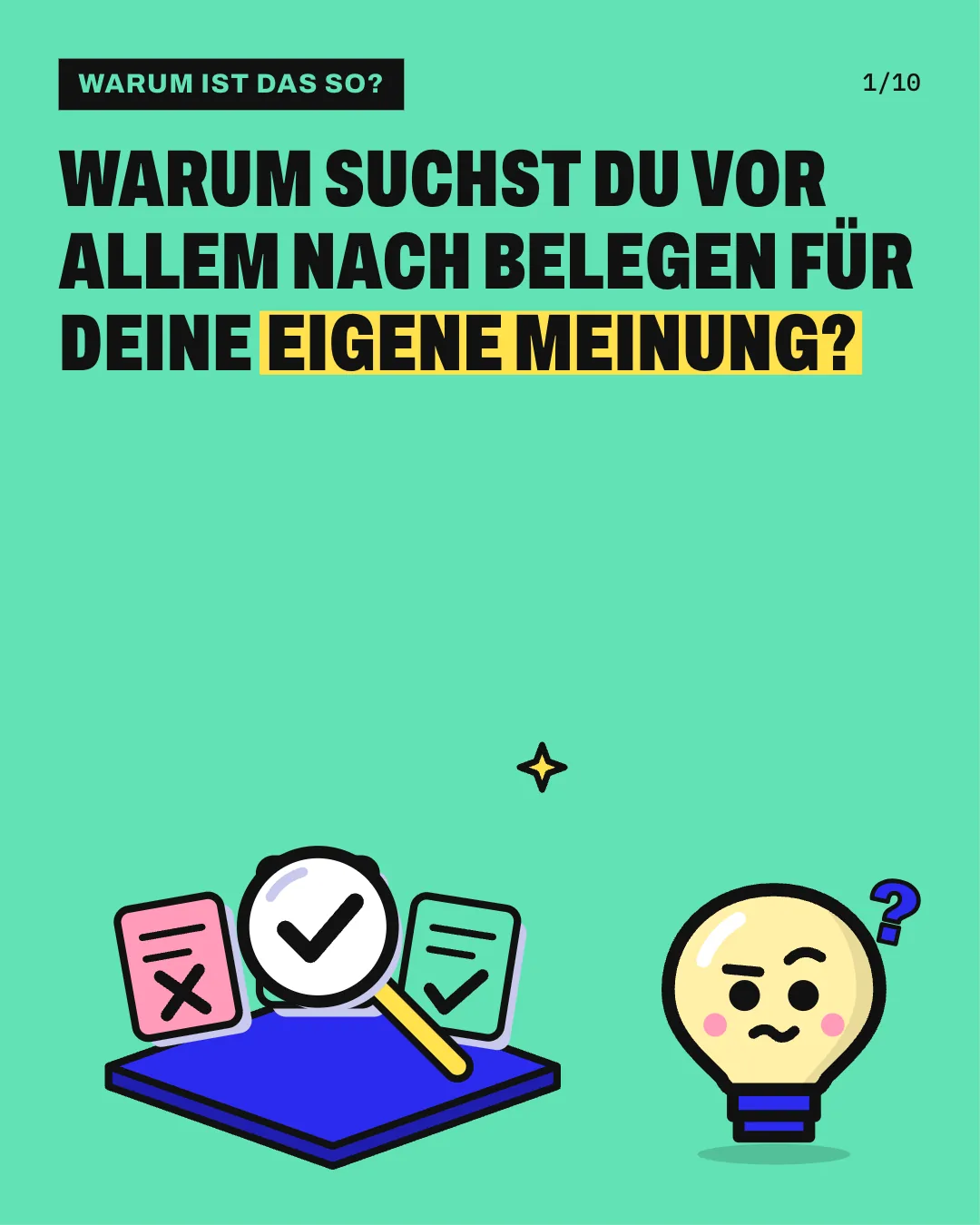 Warum suchst du vor allem nach Belegen für deine eigene Meinung?