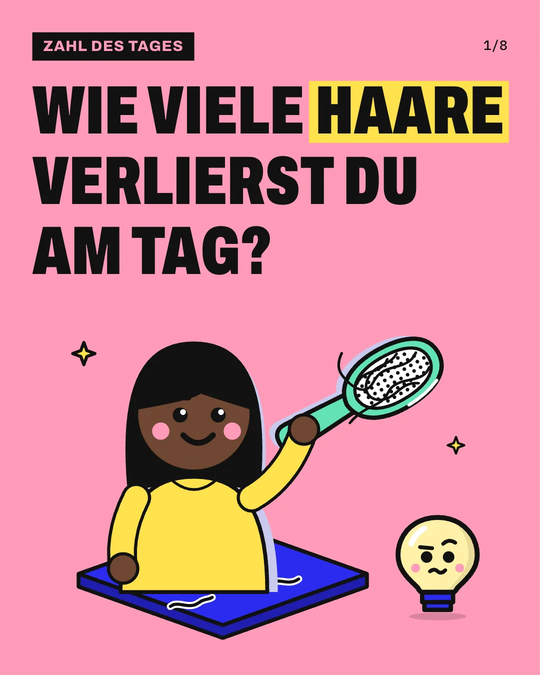 Wie viele Haare verlierst du am Tag?